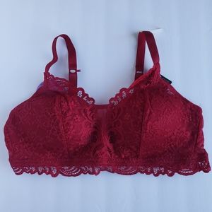 Bali Lace Desire Convertible Wireless Bra - Holiday Red Color